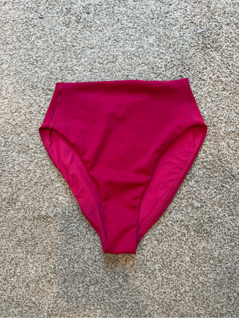 Left On Friday High-Hi Bikini Bottom in Pepper (Cerise) color